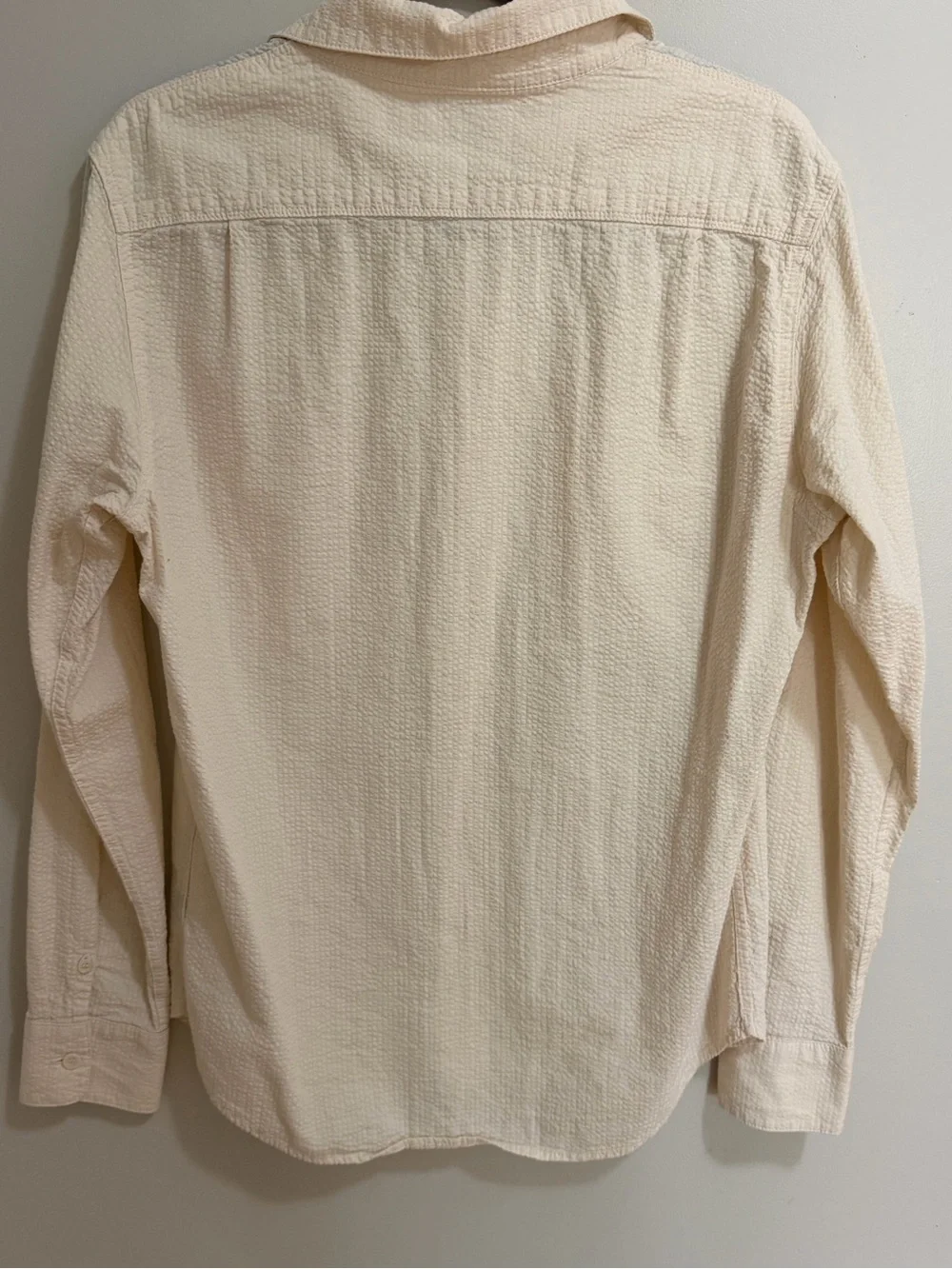 Monadic Aetna Bone Seersucker Japanese Cotton Utility Shirt Made in LA Size S - Picture 7 of 9
